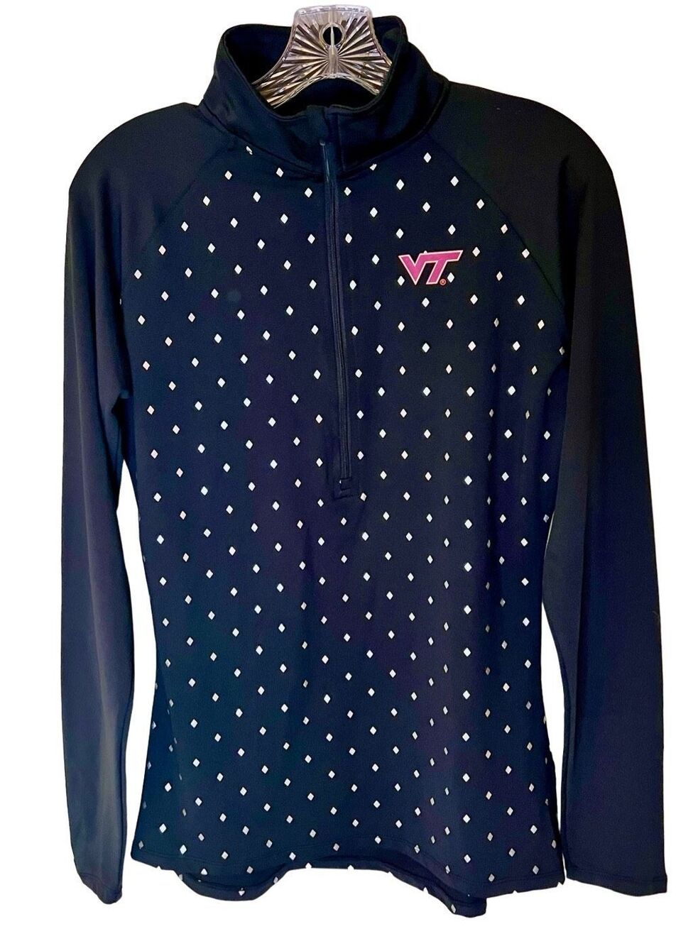 Champion NCAA Women's Classic Workout Half Zip Jacket VA Tech Hokies Sz M